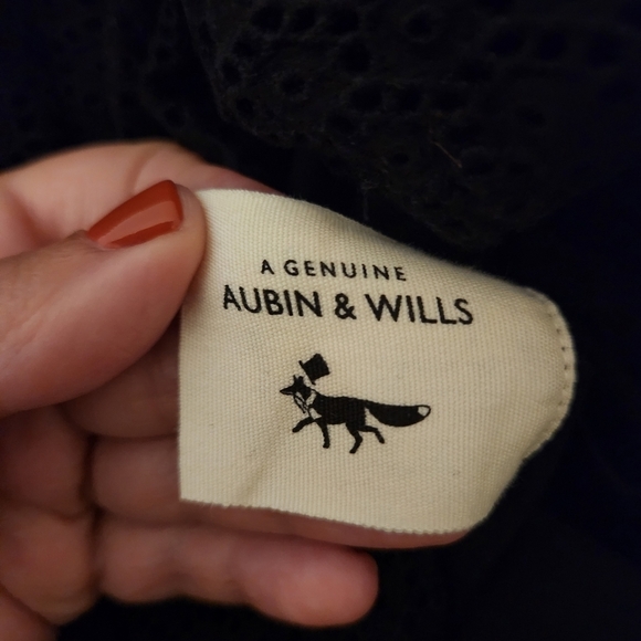 Aubin & Wills Embroidered Floral Black Dress Size 12 (UK) US size 8, 100% cotton - Picture 8 of 10